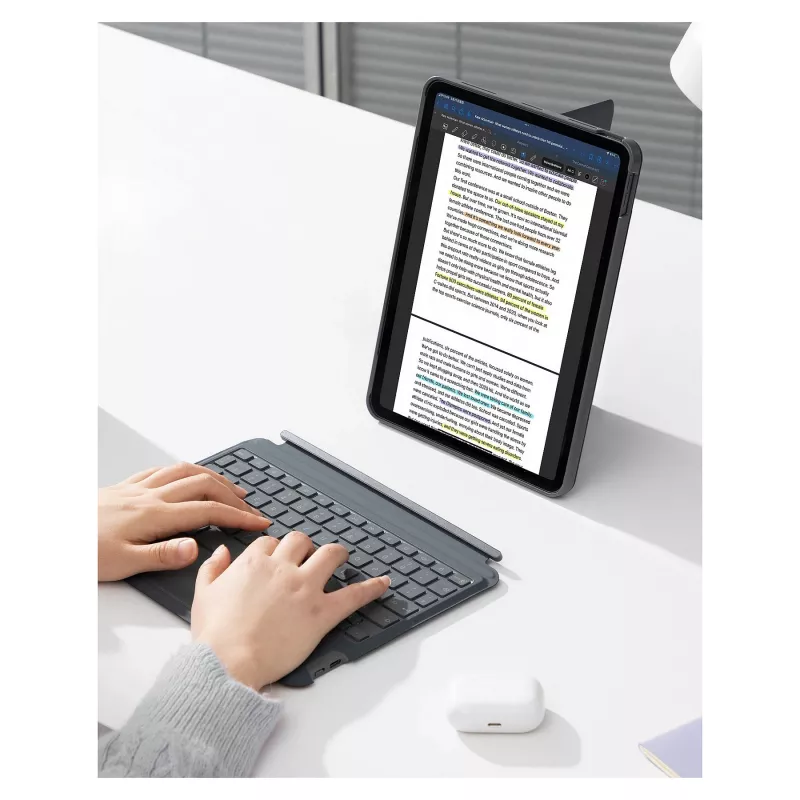 Teclado inateck iPad 11 iPad 10.ª ger. comp. QWERTZ cinzento