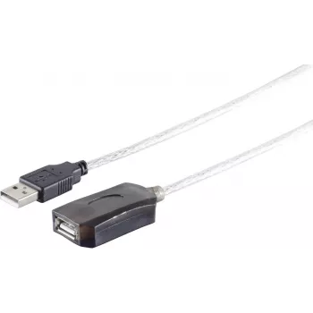 Cabo de extensão USB ShiverPeaks 75604, amplificador de sinal ativo, 5 m de comprimento, USB-A