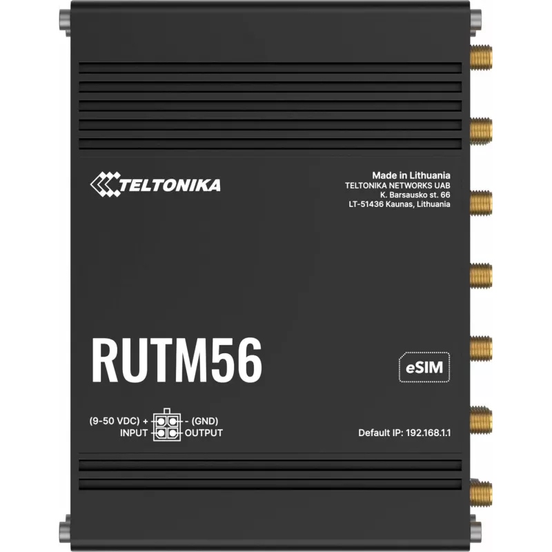 Teltonika RUTM56 router 5G com modem duplo, RUTM56000000