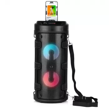 Media-tech Partybox Keg Bt - Altifalante Bluetooth estéreo compacto com rádio FM, leitor MP3 MT3165