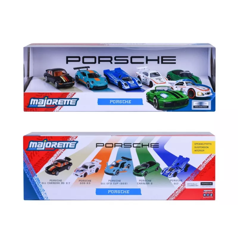 Veículo Porsche conjunto de presente de 5 peças