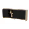 Cómoda Cama PORTO 3D 190x38x77 carvalho/preto