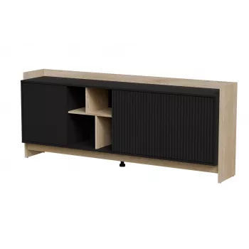 Cómoda Cama PORTO 3D 190x38x77 carvalho/preto