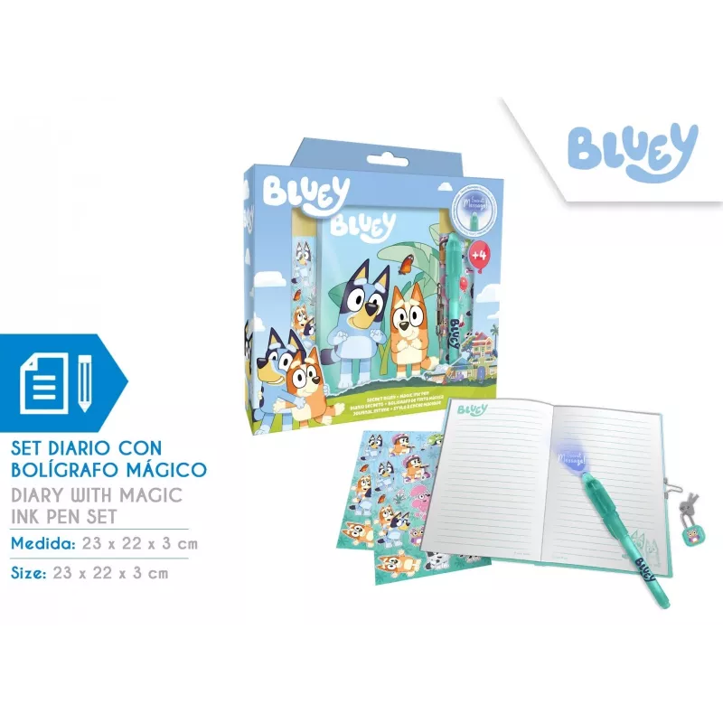Diário com caneta mágica Bluey