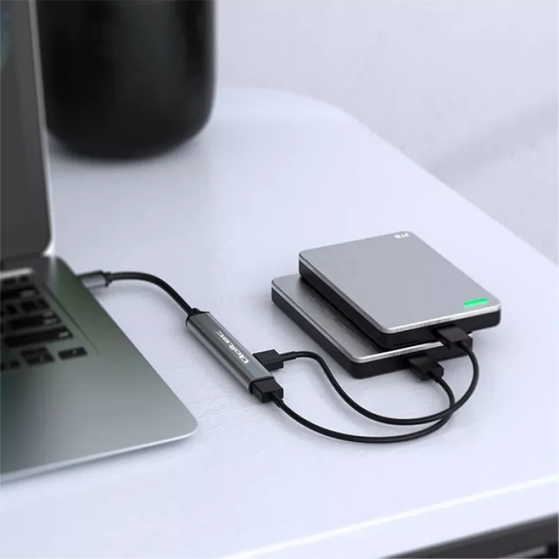 Hub USB QOLTEC 53793 — entrada USB 3.0, 3× portas USB 2.0