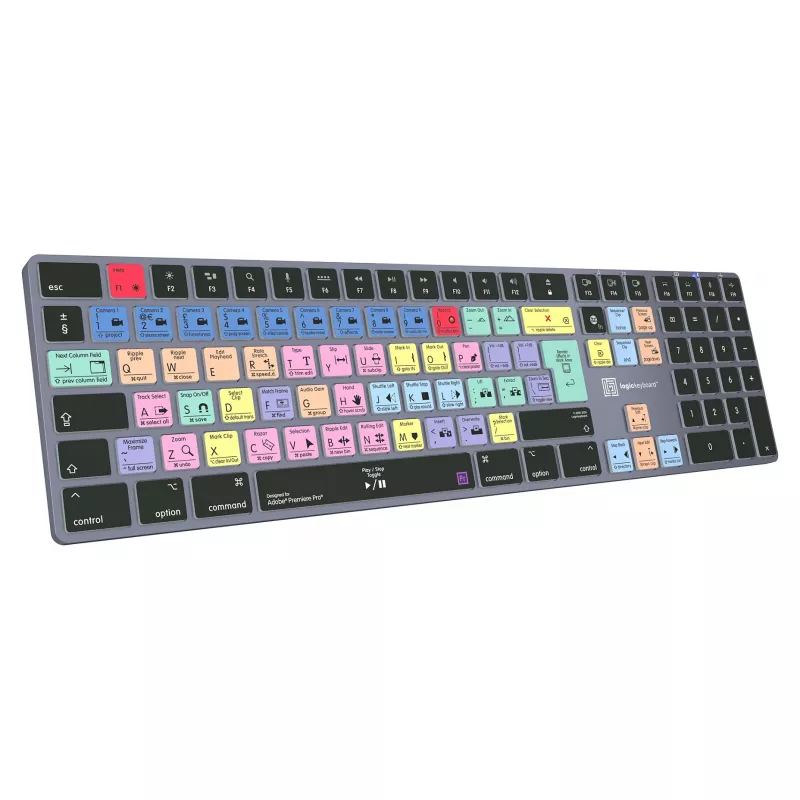 LogicKeyboard Titan DE Teclado Mac para Adobe Premiere Pro CC — layout alemão