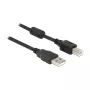 Cabo USB DeLOCK 83566 USB 2.0 1 m USB A USB B preto