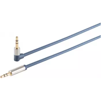 Ficha de áudio de 3,5 mm ShiverPeaks 30821-MHQ cabo cromado metalizado slim 0,75 m