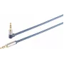 Ficha de áudio de 3,5 mm ShiverPeaks 30821-MHQ cabo cromado metalizado slim 0,75 m