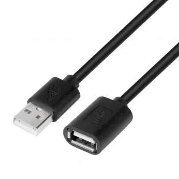 Cabo de extensão USB AM-AF 1,8 m preto