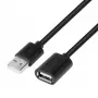 Cabo de extensão USB AM-AF 1,8 m preto