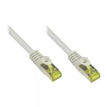 Cabo de rede RJ45 com cabo Cat.7 e proteção de lingueta (RNS®), S/FTP, PiMF, sem halogéneos, 600 MHz, OFC, cinzento, 30 m, Good Connections® (8070R-300)