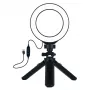 Anel de luz LED 12 cm com tripé até 14,5 cm, USB