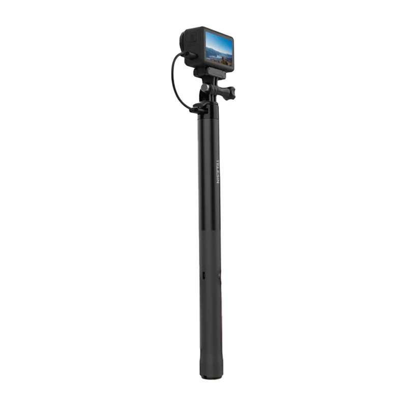 Pau de selfie com power bank Telesin para câmaras de ação/smartphones S1-CSS-05