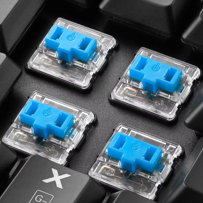 PureWriter RGB, teclado gaming preto, layout FR, Kailh Choc Low Profile Blue