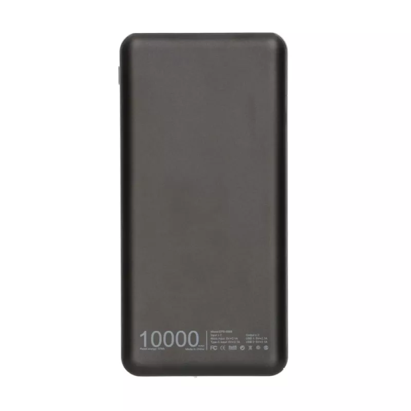 Powerbank Extralink EPB-098B 10000 mAh, LiPo, 2× USB-A + 1× USB-C, preto