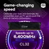 Crucial CP2K16G64C32U5B PRO Gaming OC DIMM Kit, 32GB, DDR5, 6400 Mhz, CL32, preto