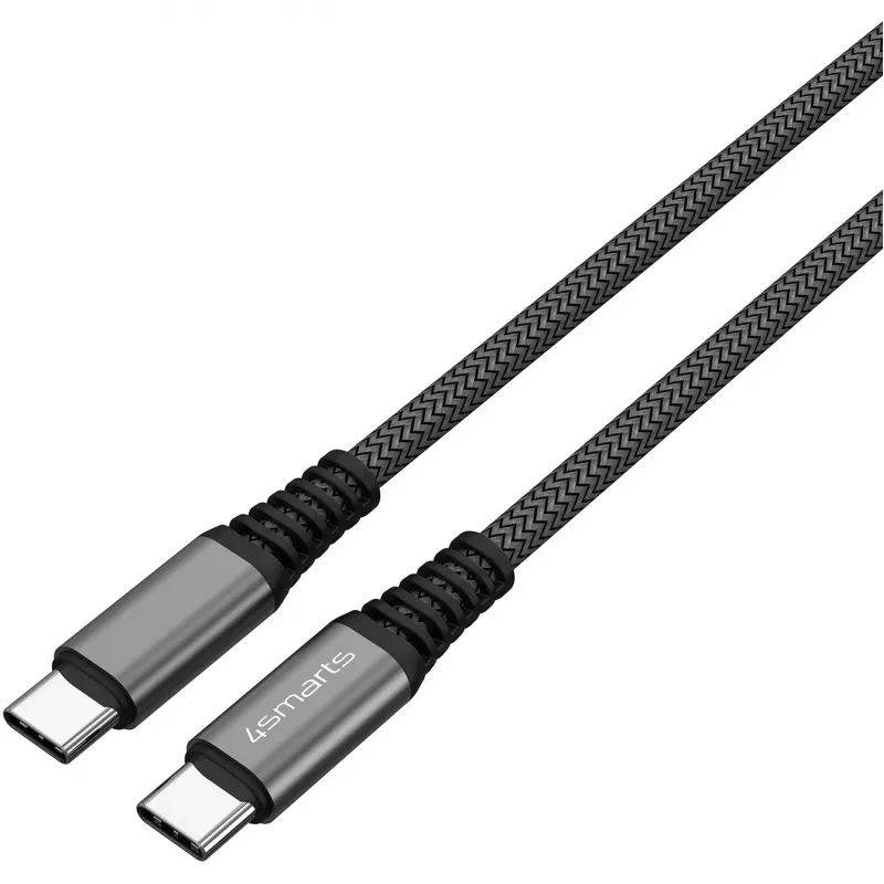 4smarts PremiumCord - Cabo USB - USB-C (M) para USB-C (M) - USB 2.0 - 20 V - 5 A - 1,5 m - Alimentação USB (100 W) - Preto
