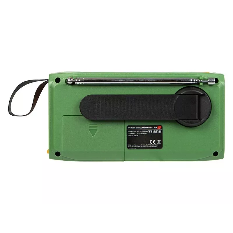 Rádio portátil AM/FM solar BLOW RA13 77-551# – leve, carregamento solar sem pilhas