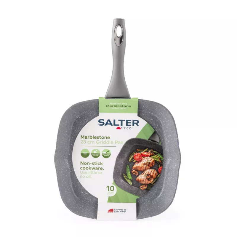 Frigideira grelhador Salter 28 cm antiaderente com revestimento de mármore