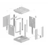 Rack de parede Lanberg WF11-3304-10S 4U cinzento capacidade 30 kg