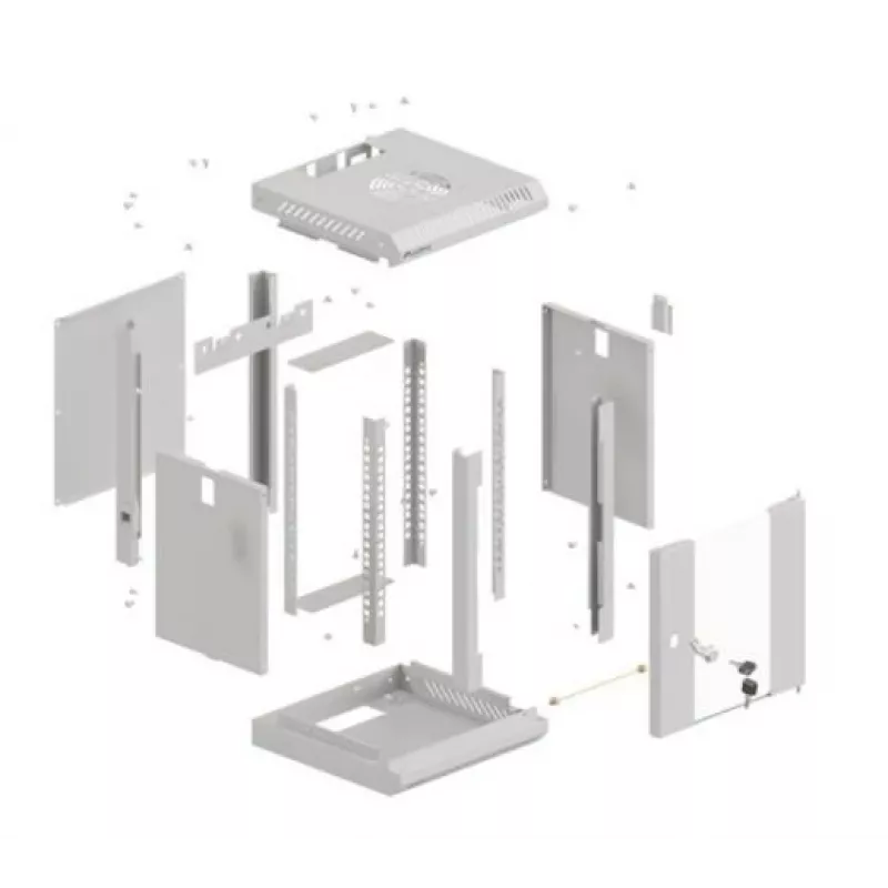 Rack de parede Lanberg WF11-3304-10S 4U cinzento capacidade 30 kg
