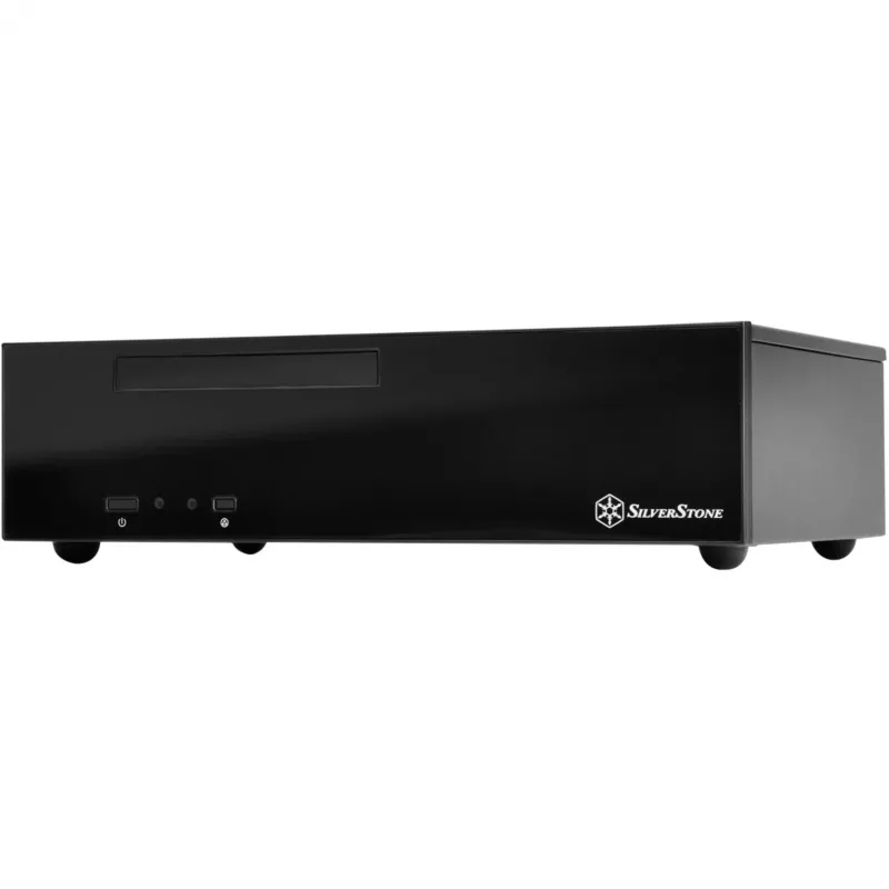 SilverStone MILO ML09 - Desktop - Mini-ITX - sem fonte de alimentação (SFX12V) - preto - USB/áudio (SST-ML09B)