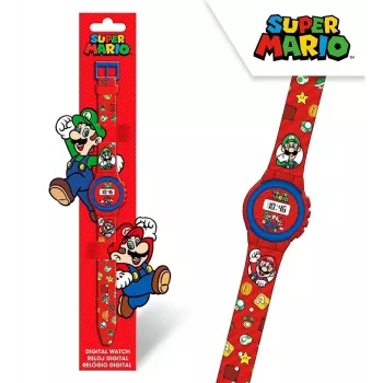 Relógio de pulso infantil Euroswan Super Mario — relógio de criança analógico/digital, modelo GSM4234