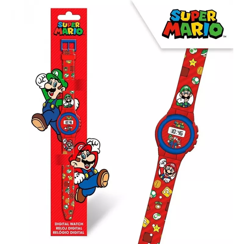 Relógio de pulso infantil Euroswan Super Mario — relógio de criança analógico/digital, modelo GSM4234