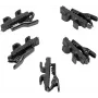 Clipe para cabo Omnitronic MK2 preto — pack de 5 para fixação de cabos de áudio e de alimentação