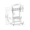 Suporte móvel para TV LCD/LED ART S-13 37-100 150 kg