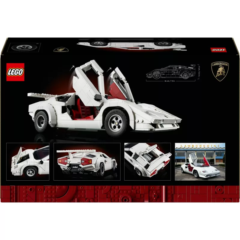LEGO Icons 10337 Lamborghini Countach 5000 Quattrovalvole conjunto de construção, 1506 peças, 18+