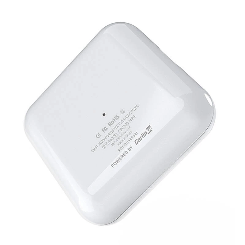 Adaptador sem fios Carlinkit CPC200-U2W MINI Apple CarPlay branco – adaptador CarPlay sem fios