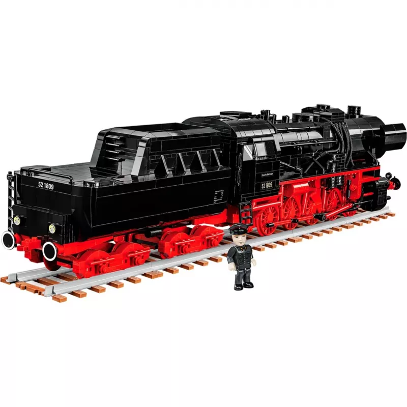 Locomotiva a vapor DR BR série 52, brinquedo de construção escala 1:35