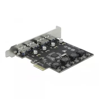 Placa Delock PCI Express x1 para 4 portas USB Type-A externas SuperSpeed USB