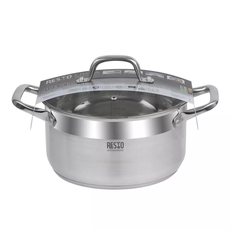 Resto utensílios de cozinha Libra 4,6 L redondo aço inoxidável