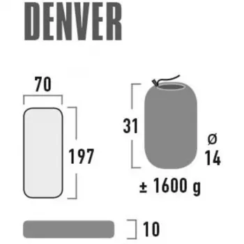 Colchão de ar de campismo Denver 41027 (citronela)
