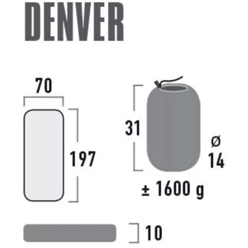 Colchão de ar de campismo Denver 41027 (citronela)