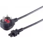 Cabo de alimentação ShiverPeaks UK60001 1,8 m com conector IEC C5 (trevo)