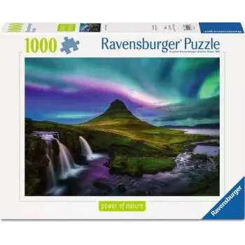 Puzzle Power of Nature - Aurora boreal sobre Kirkjufell (1000 peças)