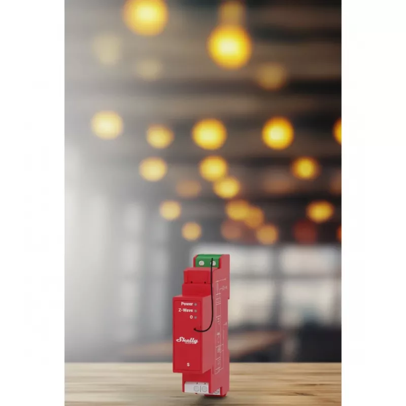 Relé de semicondutor Shelly Qubino Wave PRO 1PM vermelho 16A 110-240V