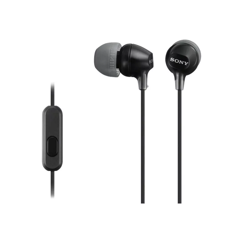 Sony MDR-EX15AP, Com Fios, 8 - 22000 Hz, Chamadas/Música, 3 g, Headset, Preto