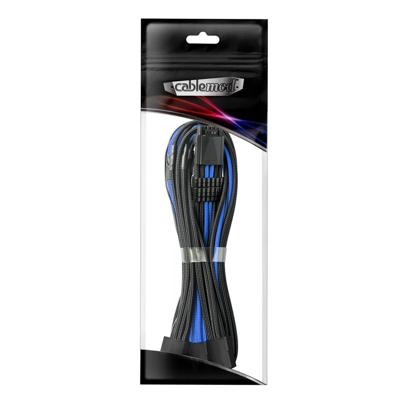 Cabo CableMod PRO ModMesh de 12VHPWR para 3x PCI-e, 45 cm, preto/azul
