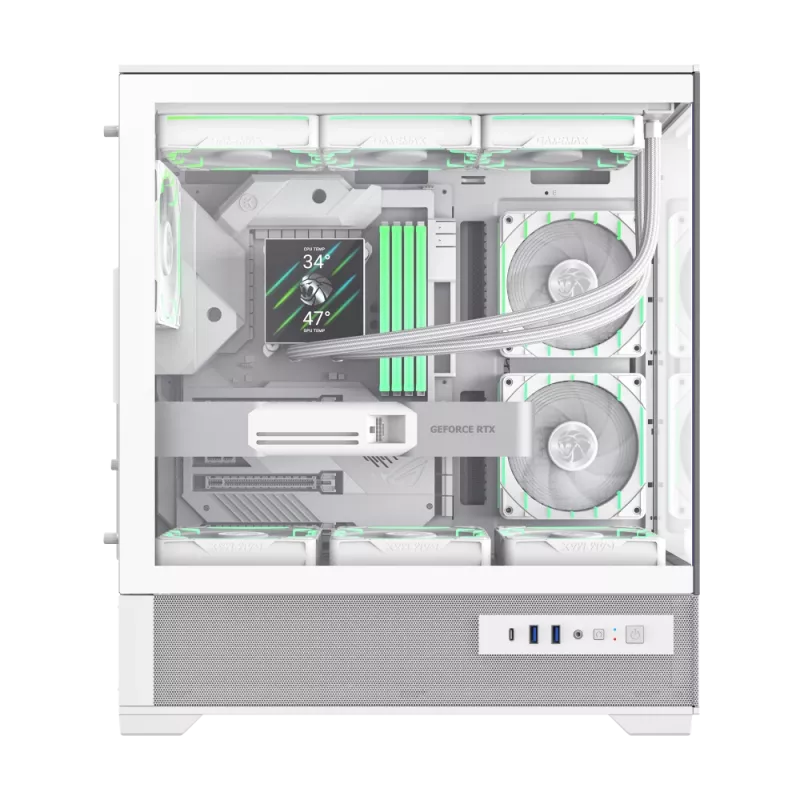 Caixa Gamemax | VISTA 2 AW | branco | Midi-Tower | fonte de alimentação não incluída
