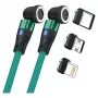 Cabo USB RealPower MagneticCharge2 1 m Verde Carregamento rápido Transferência de dados