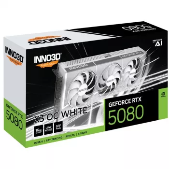 INNO3D GeForce RTX 5080 X3 OC White 16GB GDDR7 placa gráfica