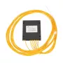 Splitter PLC de fibra ótica 1:8 Extralink SC/APC 2,0 mm 1,5 m G657A módulo ABS (sem ficha)