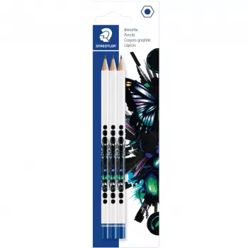 Lápis Staedtler HB pack de 3, modelo 130HBBK3E1 — dureza HB, conjunto de 3