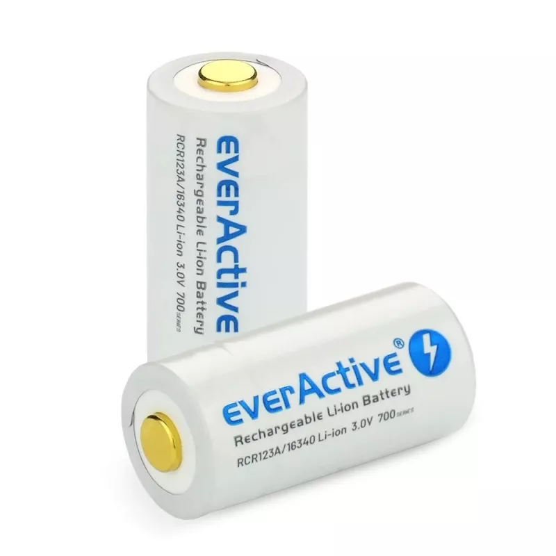 Bateria recarregável everActive EV16340 700mAh 3V com função de carregamento Micro-USB