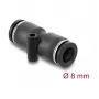 DeLOCK 60743 conector pneumático 8 mm reto com orifício de montagem